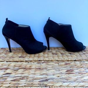 Michael Kors Black Pony Hair Stilleto Ankle Boots